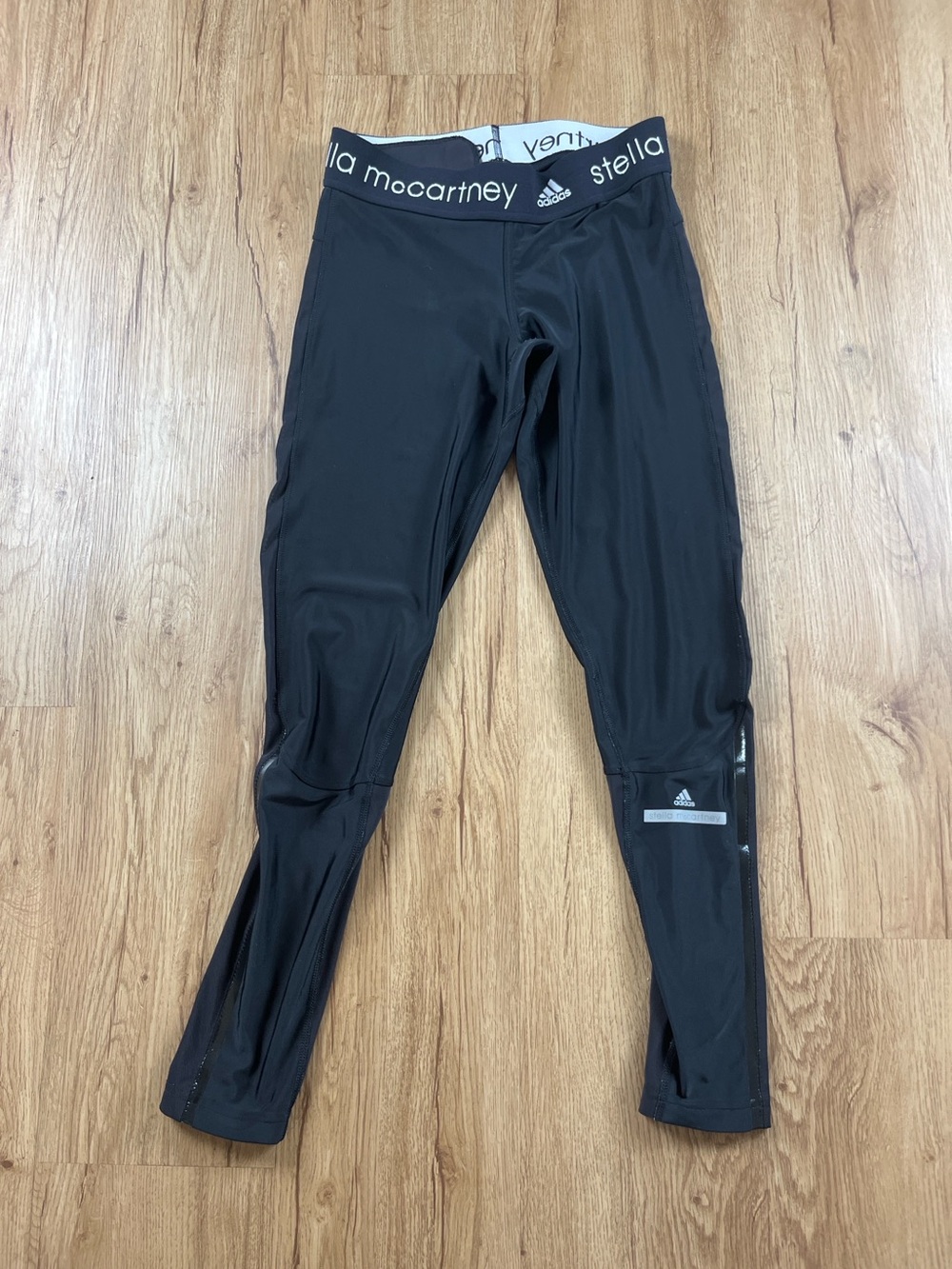 Adidas Stella McCartney Leggings Size S Black Zip Ankle Athletic Tights